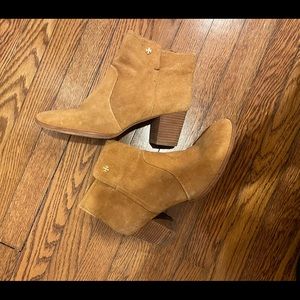 Tory Burch Camel Suede Booties